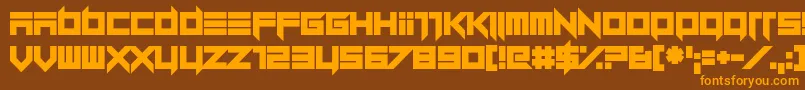 Шрифт Dillydallier Straight – оранжевые шрифты на коричневом фоне