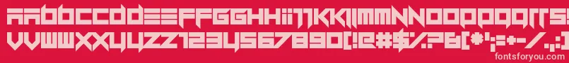 Dillydallier Straight Font – Pink Fonts on Red Background