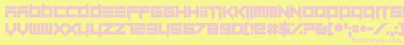 Dillydallier Straight Font – Pink Fonts on Yellow Background