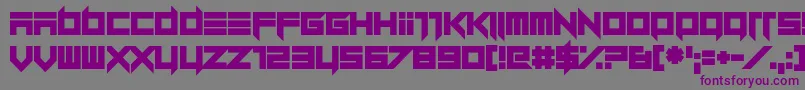 Dillydallier Straight Font – Purple Fonts on Gray Background