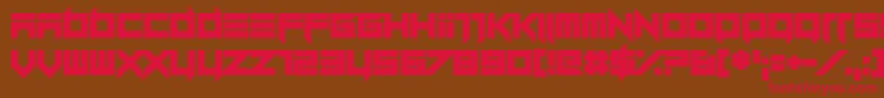 Dillydallier Straight-Schriftart – Rote Schriften auf braunem Hintergrund