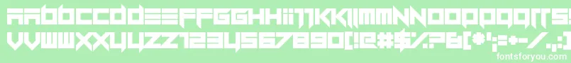 Dillydallier Straight Font – White Fonts on Green Background