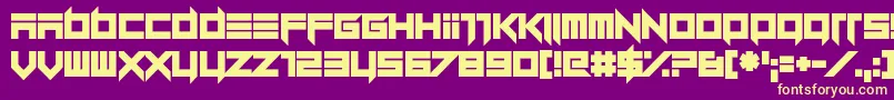 Шрифт Dillydallier Straight – жёлтые шрифты на фиолетовом фоне