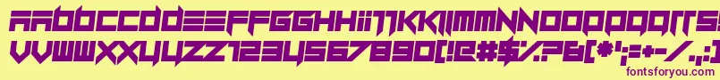 Dillydallier Font – Purple Fonts on Yellow Background