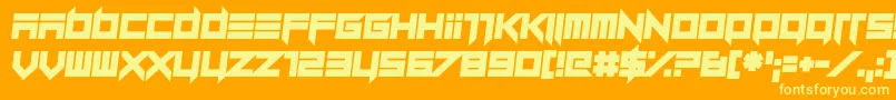 Dillydallier Font – Yellow Fonts on Orange Background