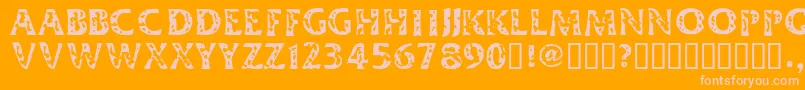 DIMEH    Font – Pink Fonts on Orange Background