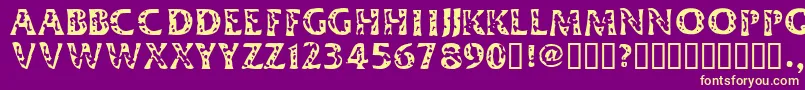 DIMEH    Font – Yellow Fonts on Purple Background