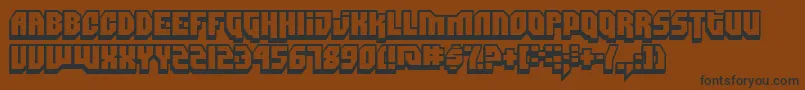 フォントDIMIS    – 黒い文字が茶色の背景にあります