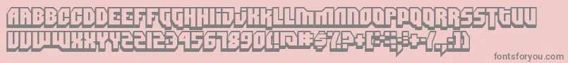 フォントDIMIS    – ピンクの背景に灰色の文字