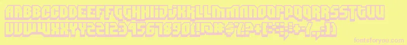 DIMIS   -Schriftart – Rosa Schriften auf gelbem Hintergrund
