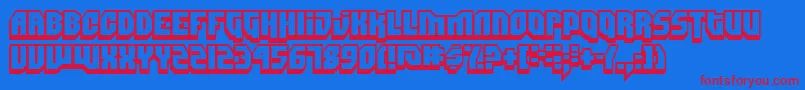 DIMIS    Font – Red Fonts on Blue Background