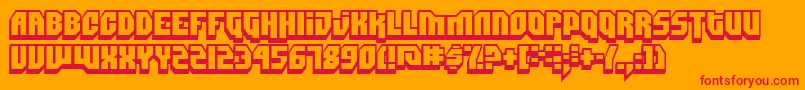 Fonte DIMIS    – fontes vermelhas em um fundo laranja