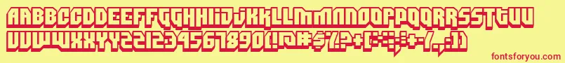 フォントDIMIS    – 赤い文字の黄色い背景