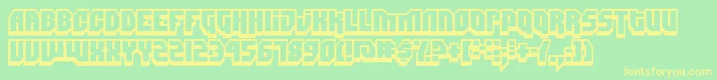 フォントDIMIS    – 黄色の文字が緑の背景にあります