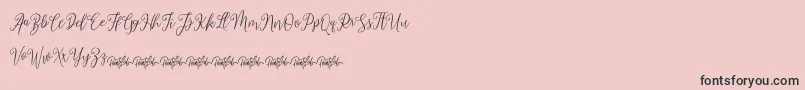 dimmya demo-Schriftart – Schwarze Schriften auf rosa Hintergrund