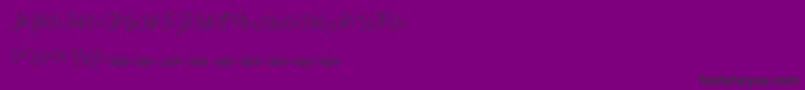dimmya demo Font – Black Fonts on Purple Background