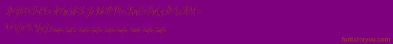 dimmya demo Font – Brown Fonts on Purple Background
