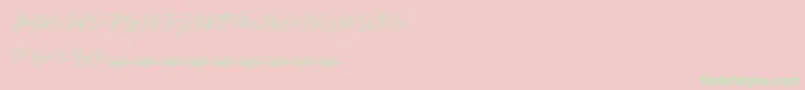 dimmya demo Font – Green Fonts on Pink Background