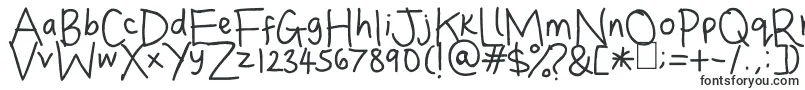 Dina s Handwriting-fontti – Käsinkirjoitetut fontit