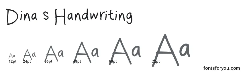 Größen der Schriftart Dina s Handwriting