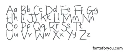 Revisão da fonte Dina s Handwriting