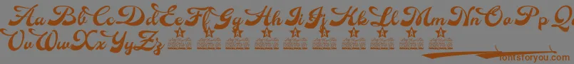 Dinasty Personal Use Font – Brown Fonts on Gray Background