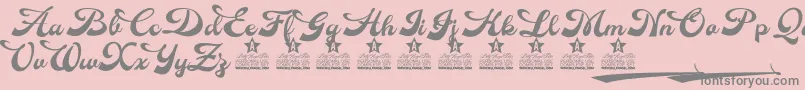 Dinasty Personal Use Font – Gray Fonts on Pink Background