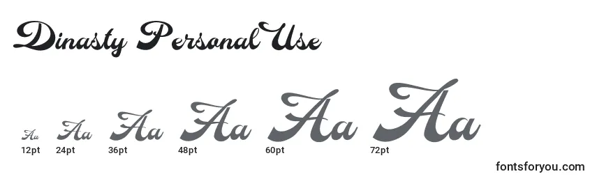 Dinasty Personal Use Font Sizes