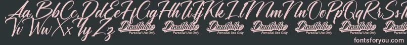 Dinattallie Personal Use Only Font – Pink Fonts on Black Background