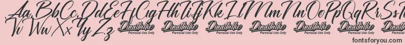 Dinattallie Personal Use Only Font – Black Fonts on Pink Background