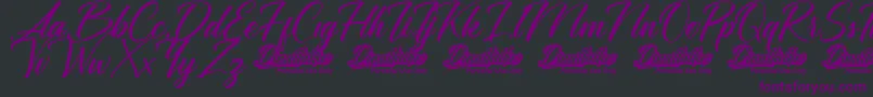 Dinattallie Personal Use Only-Schriftart – Violette Schriften auf schwarzem Hintergrund