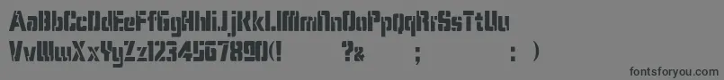KarenStencilDker-Schriftart – Schwarze Schriften auf grauem Hintergrund
