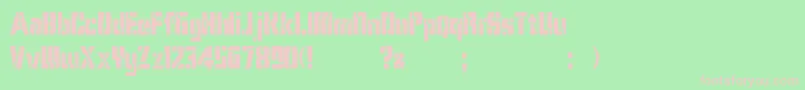 KarenStencilDker Font – Pink Fonts on Green Background