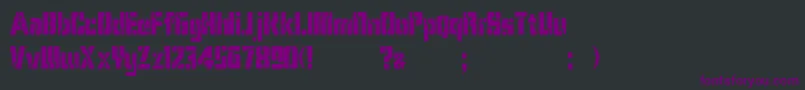 KarenStencilDker Font – Purple Fonts on Black Background
