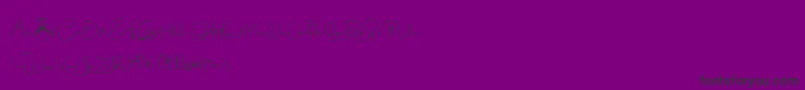 フォントDinda – 紫の背景に黒い文字