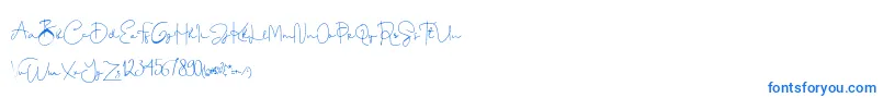 フォントDinda – 青いフォント