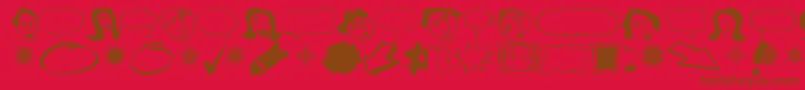 DINGB    Font – Brown Fonts on Red Background