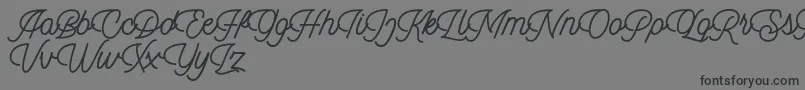 Dingbod script FREE-Schriftart – Schwarze Schriften auf grauem Hintergrund