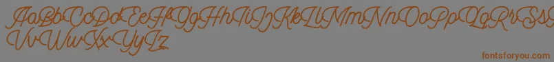 Dingbod script FREE-Schriftart – Braune Schriften auf grauem Hintergrund