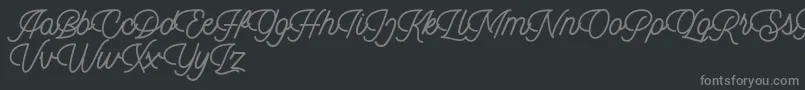 Dingbod script FREE Font – Gray Fonts on Black Background