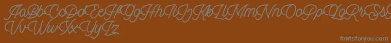 Fonte Dingbod script FREE – fontes cinzas em um fundo marrom