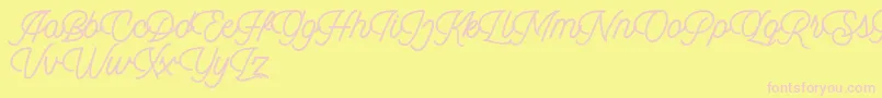 More about Dingbod script FREE Font Dingbod script FREE Font – Pink Fonts on Yellow Background