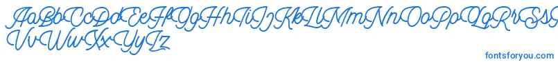 fuente Dingbod script FREE – Fuentes Azules Sobre Fondo Blanco