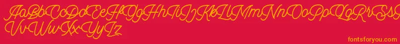 fuente Dingbod script FREE – Fuentes Naranjas Sobre Fondo Rojo