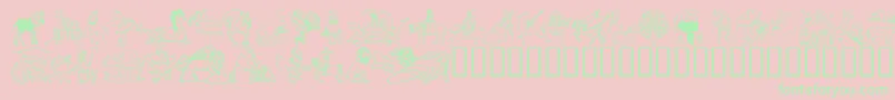 Dingd    Font – Green Fonts on Pink Background