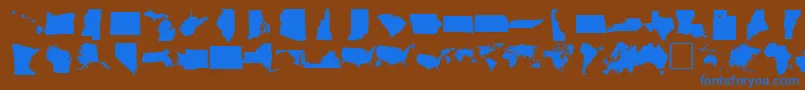 Más sobre la fuente DINGMAPS fuente DINGMAPS – Fuentes Azules Sobre Fondo Marrón