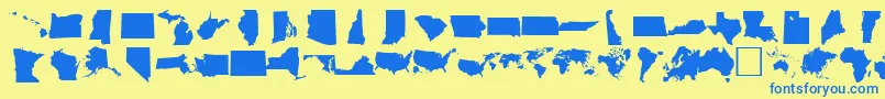 More about DINGMAPS Font DINGMAPS Font – Blue Fonts on Yellow Background