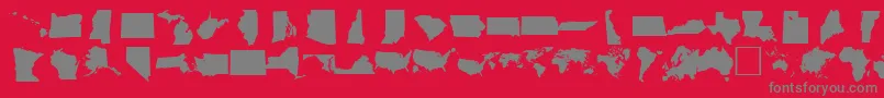 DINGMAPS Font – Gray Fonts on Red Background