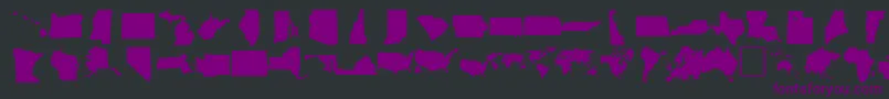 DINGMAPS Font – Purple Fonts on Black Background