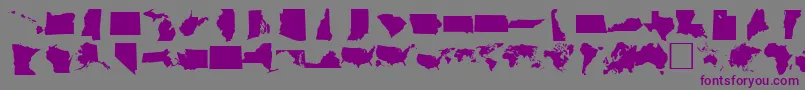 Police DINGMAPS – polices violettes sur fond gris